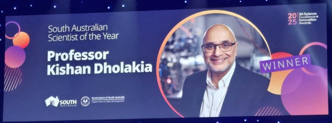 Professor Kishan Dholakia wins the 2025 SA Scientist of the Year Award